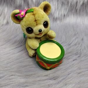 Vtg. Josef Originals Flocked Christmas Little Drummer Bear Figurine